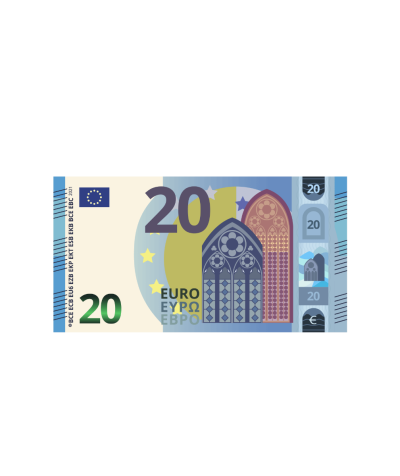 Verrechnungsscheck 20 EURO