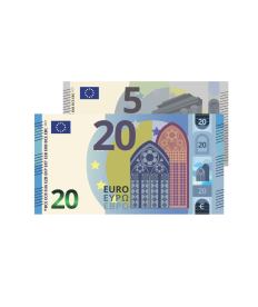 Verrechnungsscheck 25 EURO