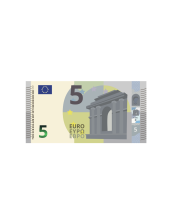 Verrechnungsscheck 5,00 Euro